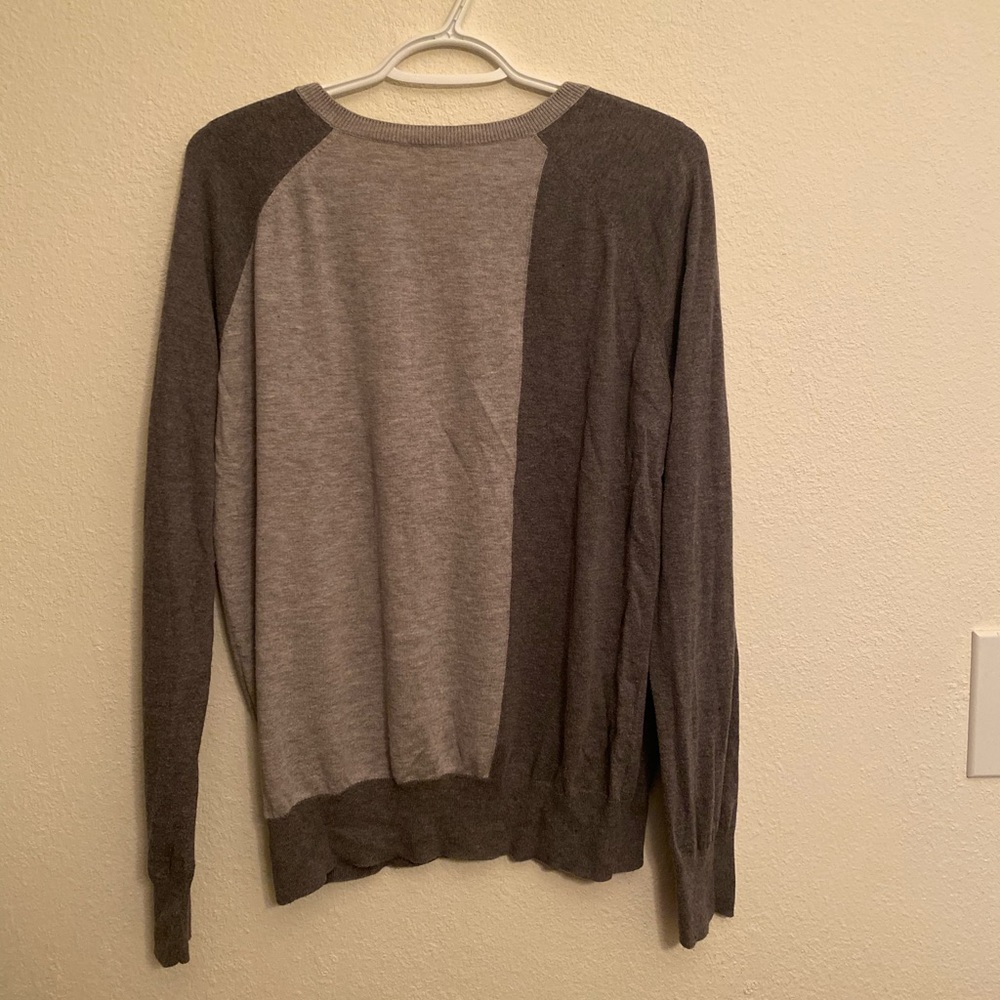 Halogen Grey Color Block Sweater - image 3